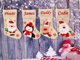 Deluxe Hessian Stocking - Santa with present SOLD OUT!