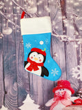 Luxury Blue Stocking with White Cuff - Penguin SOLD OUT