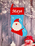 Luxury Blue Stocking with Red Cuff - Santa SOLD OUT