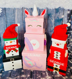 Snowman Stackable Christmas Gift Box Trio