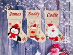 Deluxe Hessian Stocking - Reindeer 1