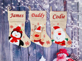 Deluxe Hessian Stocking - Santa