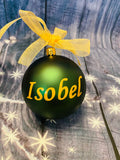 SOLD OUT Green Satin Finish Shatterproof Bauble SOLD OUT