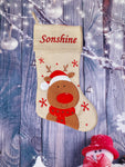 Deluxe Hessian Stocking - Reindeer 2 SOLD OUT!