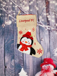 Deluxe Hessian Stocking - Penguin