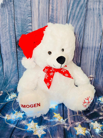 Luxury White & Red Christmas Teddy Bear - 35cm SOLD OUT