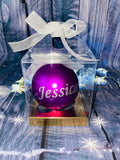 Purple Satin Finish Shatterproof Bauble SOLD OUT