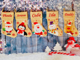 Deluxe Hessian Stocking - Santa with present SOLD OUT!